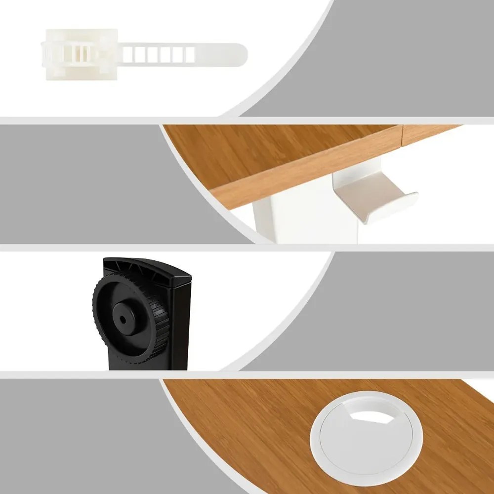 Elektromos, állítható magasságú íróasztal, 140x60 cm