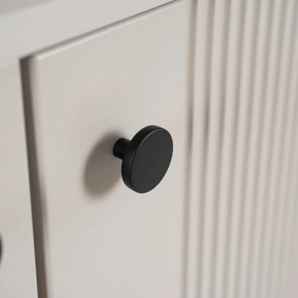 Kétajtós komód 104 cm kasmír színben bordázott fronttal – SOFT