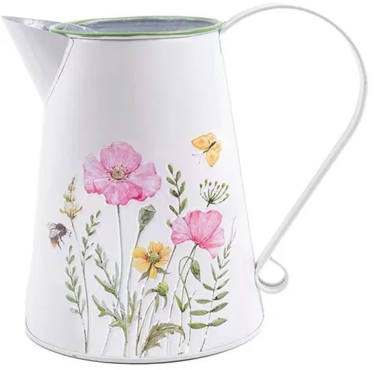 Pipacs virágos bádog öntöző kancsó 19x16,5 cm