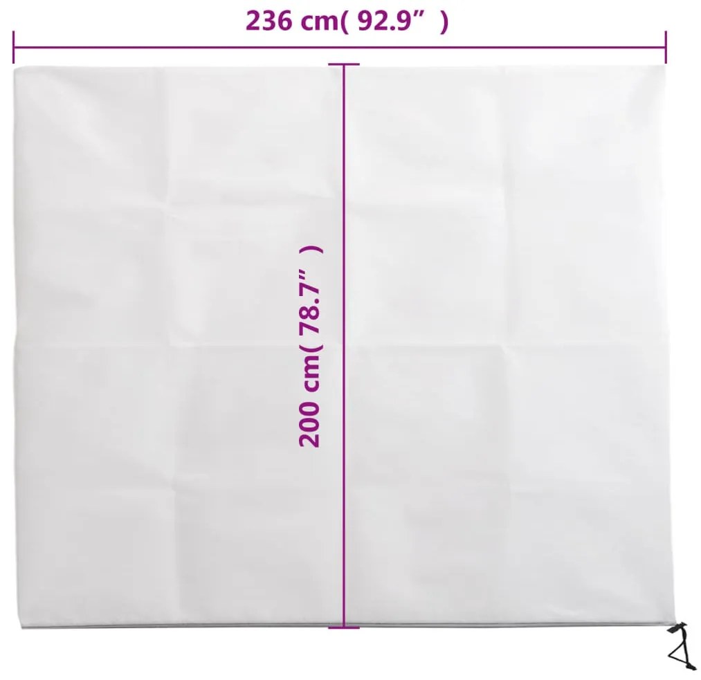 10 db növényvédő huzat cipzárral 70 g/m² 2,36 x 2 m