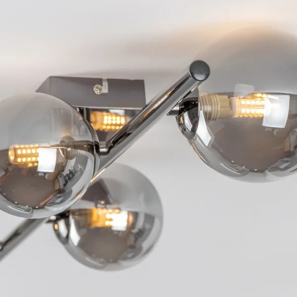 Brilagi - LED Felületre szerelhető csillár MILLA 4xG9/3W/230V fényezett króm/füstös