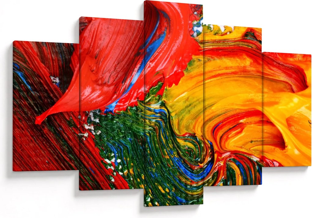 Kép - Kékítő absztrakció ecsettel (150x105 cm)