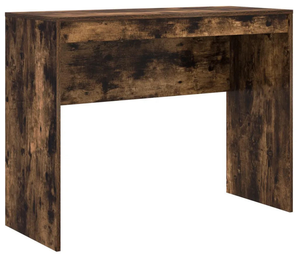 vidaXL Íróasztal Füstölt tölgy Szerelt fa 100 x 40 x 76 cm