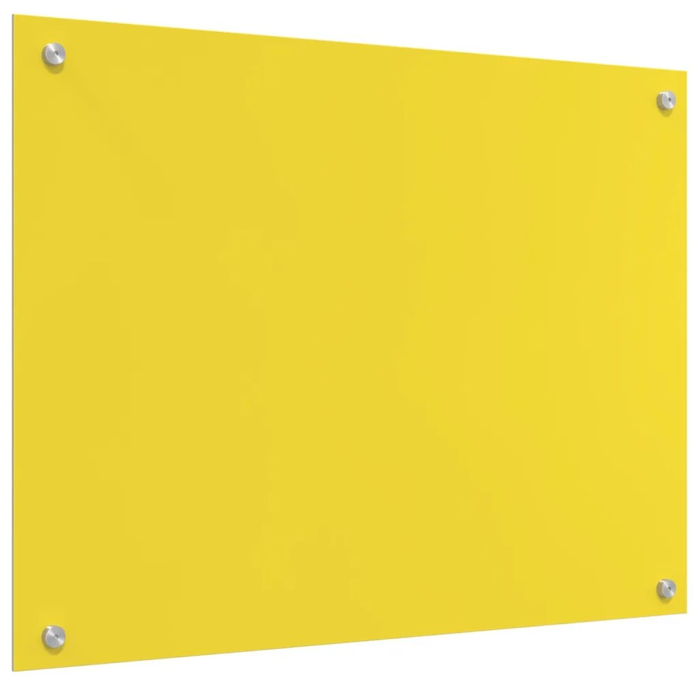 Konyhai hátfal Sárga 80x60x0,6 cm Edzett üvegből