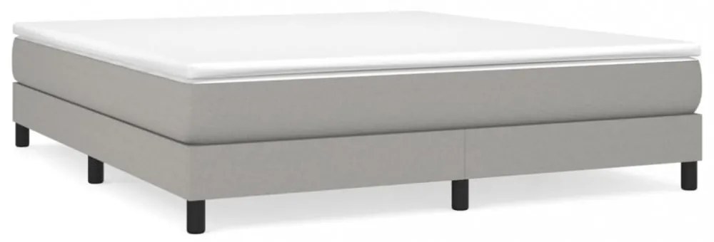 világosszürke szövet rugós ágykeret 180 x 200 cm