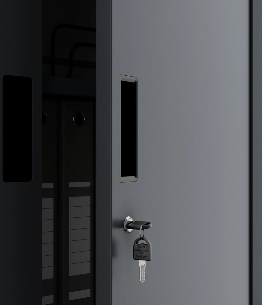 Fém szekrény JAN Compact 1750 x 800 x 400 mm, antracit