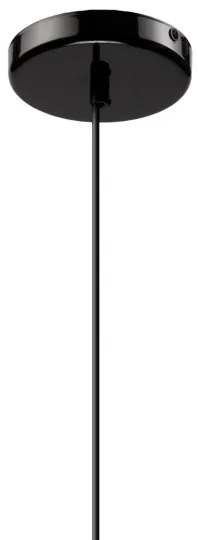 Csillár zsinóron HARMA 1xE27/15W/230V átm. 14 cm fehér/fekete