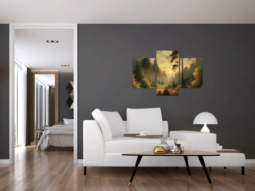 Kép - Napfény az erdőben (90x60 cm)