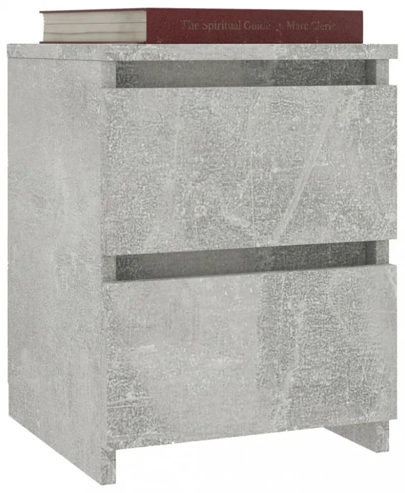 betonszürke szerelt fa éjjeliszekrény 30 x 30 x 40 cm