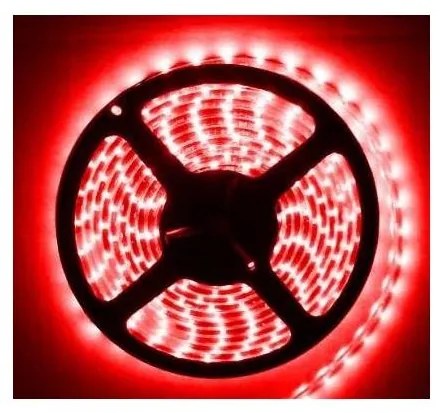 LED Fürdőszobai szalag LED/24W/12V 5 m IP65 piros