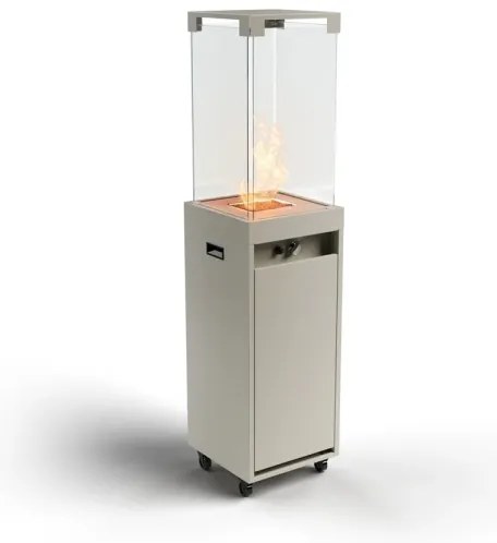 Planika Faro GAS - Kültéri gáz kandalló 142x36 cm 8kW szürke + védőborítás