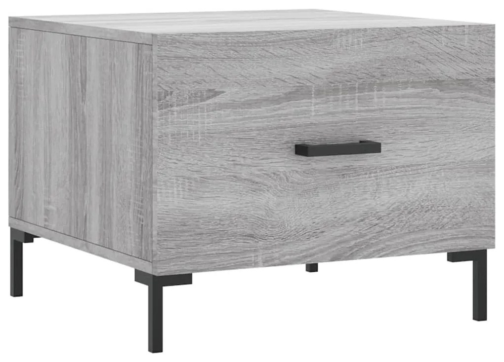 2 db szürke sonoma szerelt fa dohányzóasztal 50 x 50 x 40 cm