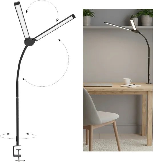 Brilagi - dimmelhető LED-es asztali lámpa USB VARIO LED/14W/5V 3000-6000K fekete