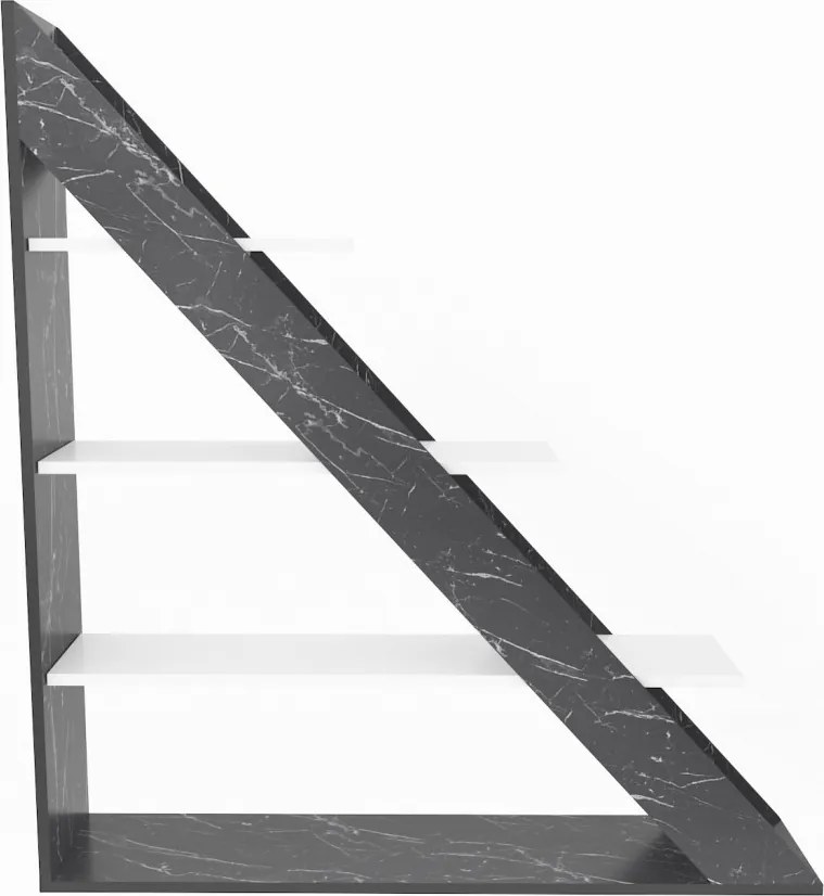 Pisagor könyvespolc, márvány-fehér, 120 cm