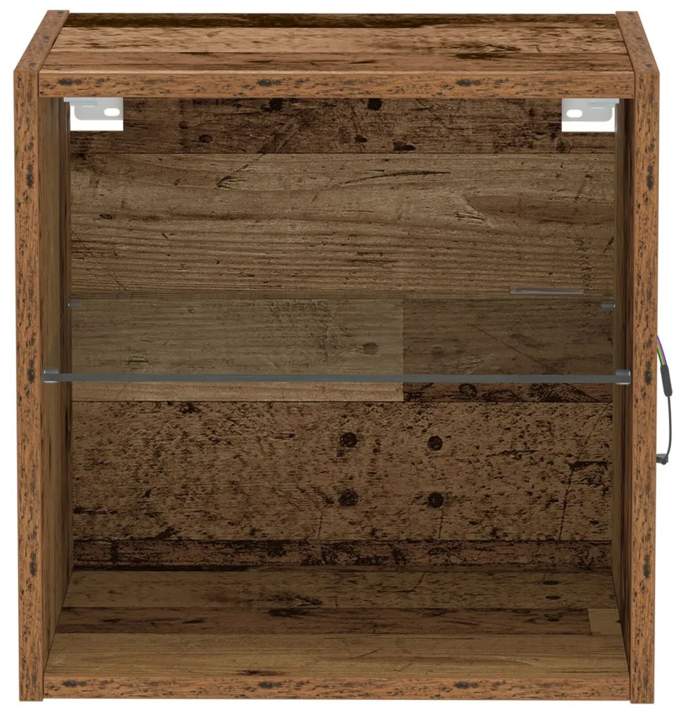 Lebegő Polc Ót Wood 40x28,5x40 cm Mérnöki Fa