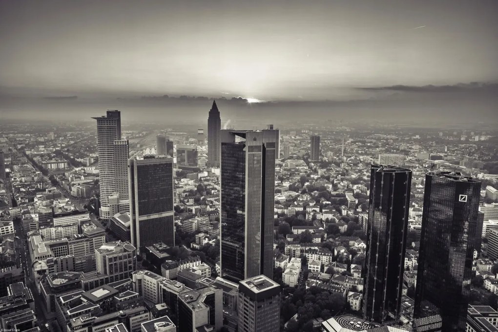 Poszter 45x30cm Város panoráma alkonyatkor 2, Assaf Frank