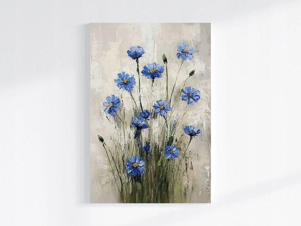 Vászonkép Canvas Természet Növények Kert Rét Kék Virágok 80x120