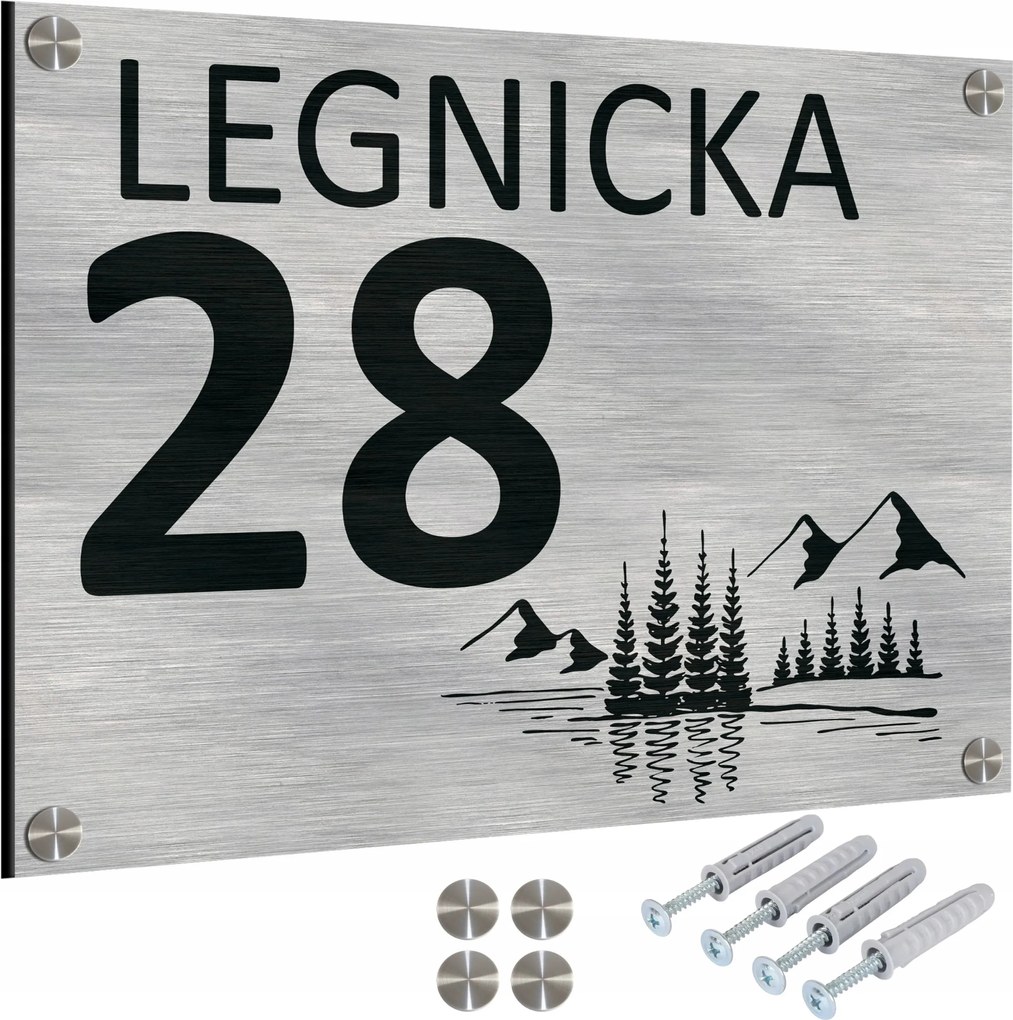 Házszámtábla Címtábla Alumínium Házszám Címke