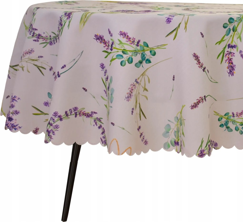 Abrosz Foltálló Ovális 100X250 CM Fehér Lila Levendula Ovális