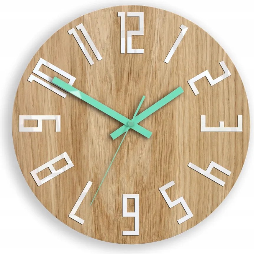 Falióra Modern Fa Nagy Számokkal Kerek Csendes Loft