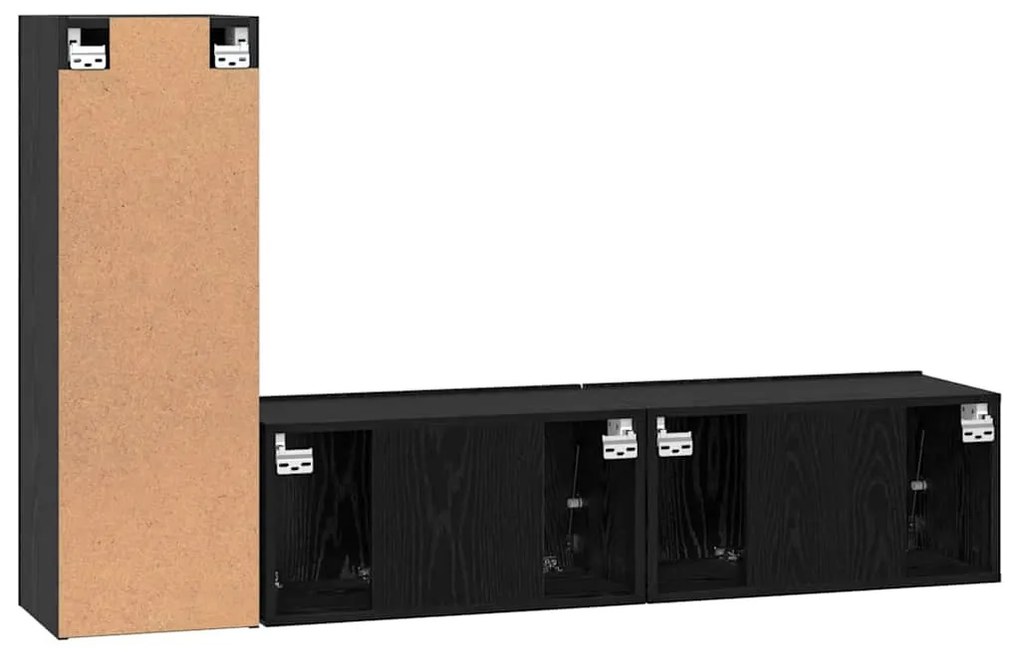 TV szekrény garnitúra 3 pcs Musta tammi 160 x 30 x 30 cm