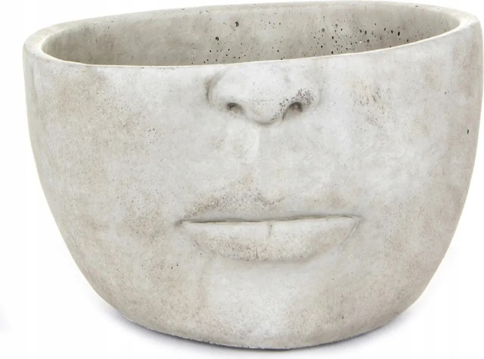 Virágtartó Szürke Cement Arc 18x30cm Fej 20