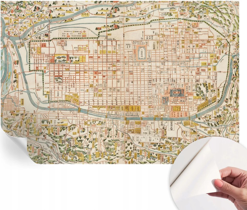 Design fali fotótapéta öntapadós antik térkép 152x104 cm