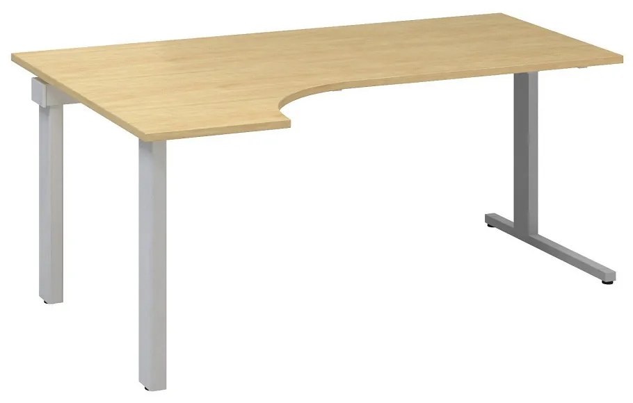 ProOffice C ergonomikus asztal 180 x 120 cm, bal, vadkörte