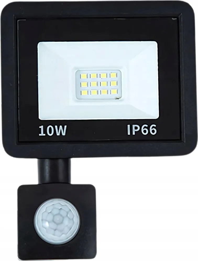Halogén Fényvető Led Reflektor 10W 6000K Szürkületi Mozgásérzékelővel IP66