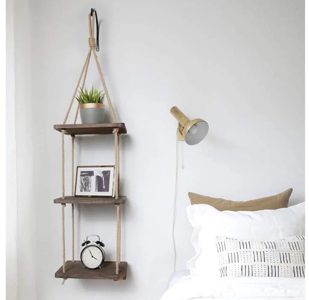 Függő polc 90x25 cm fenyő