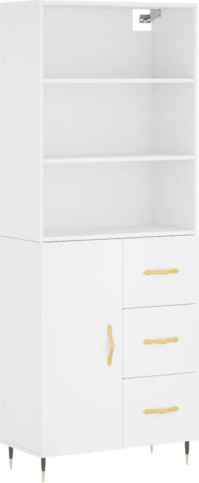 vidaXL fehér szerelt fa magasszekrény 69,5 x 34 x 180 cm