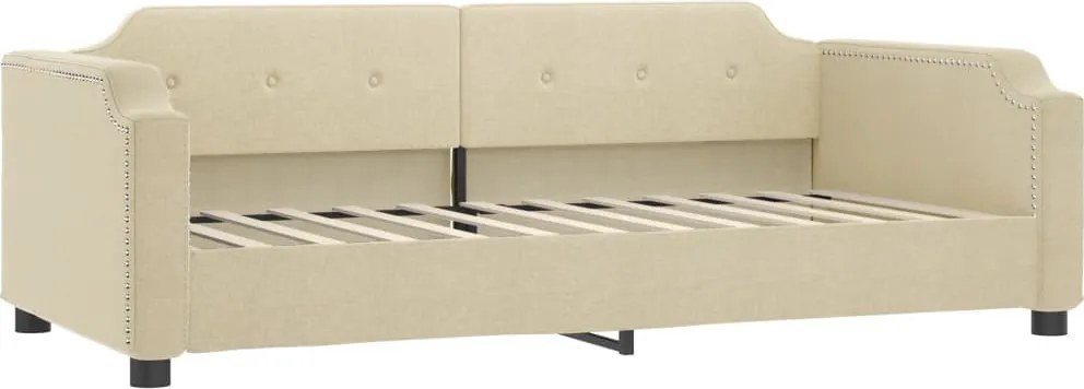 vidaXL krémszínű szövet kanapéágy 100 x 200 cm