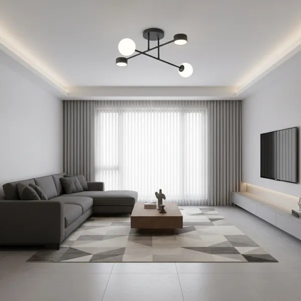 Felületre szerelhető csillár HOLON 2xG9/8W/230V + 2xGX53/12W fekete