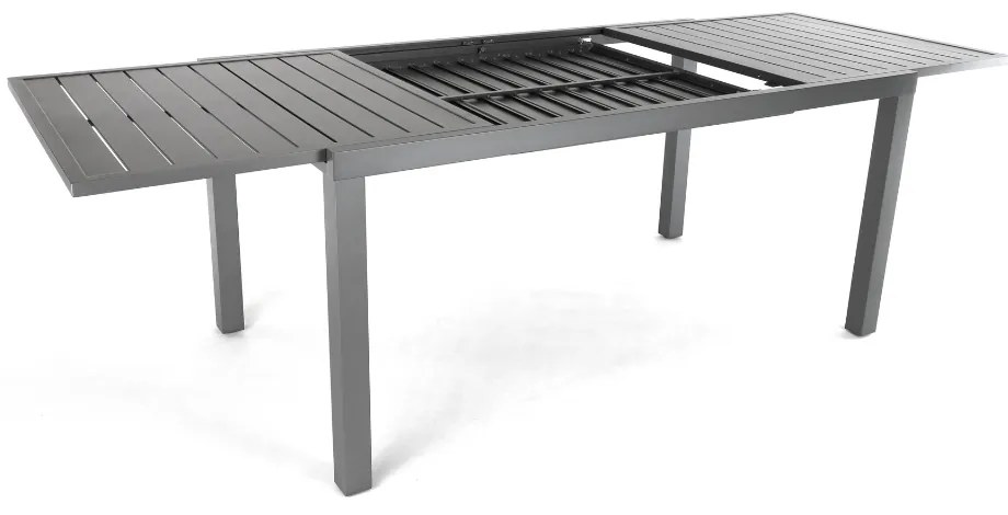 Mirolo kerti asztal, 160–240 × 89 cm, fekete