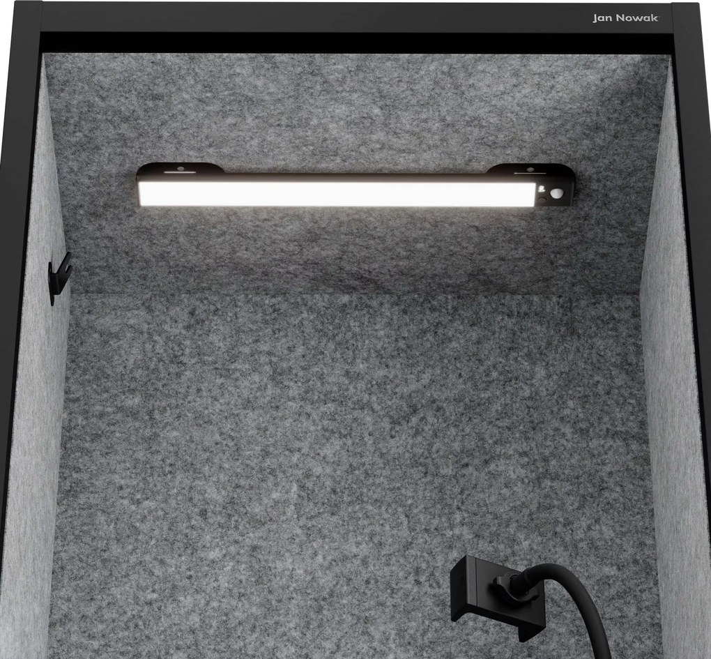 Sally 600mm korpus Czarny - siedzisko Szary