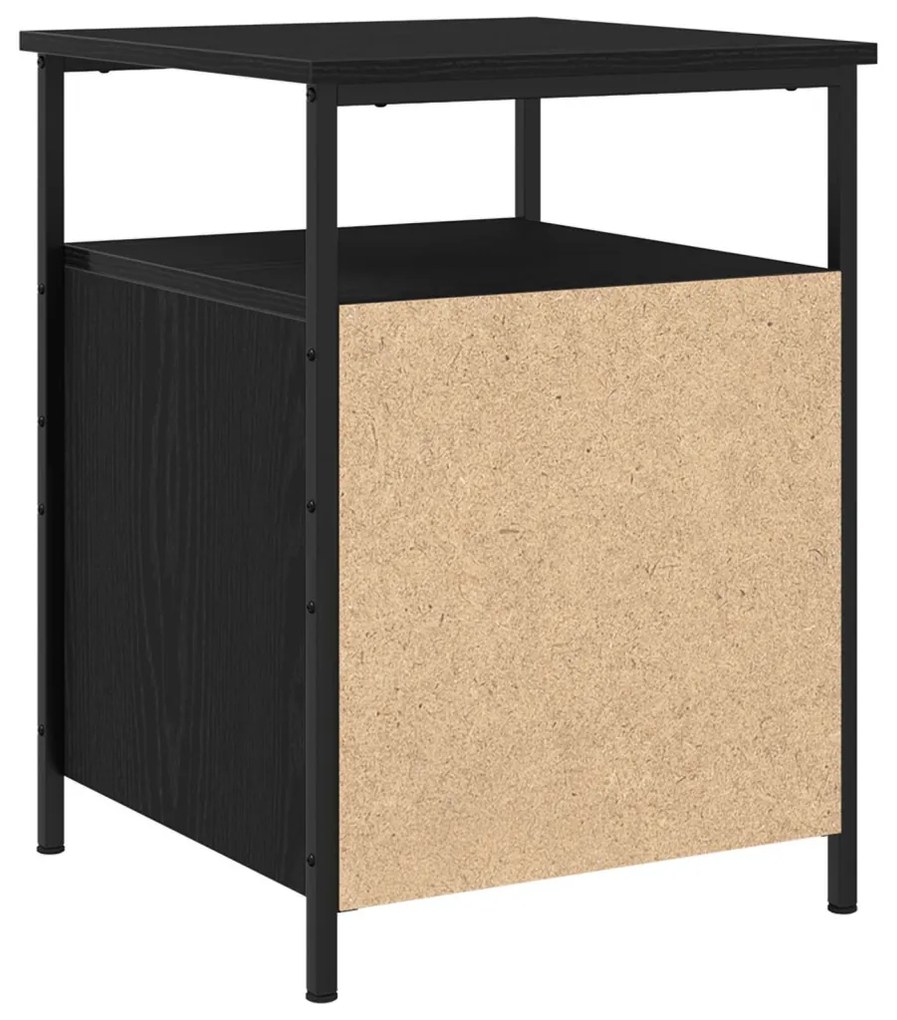 Éjjeli szekrények 2 db Fekete tölgy 44x45x60 cm Műanyag