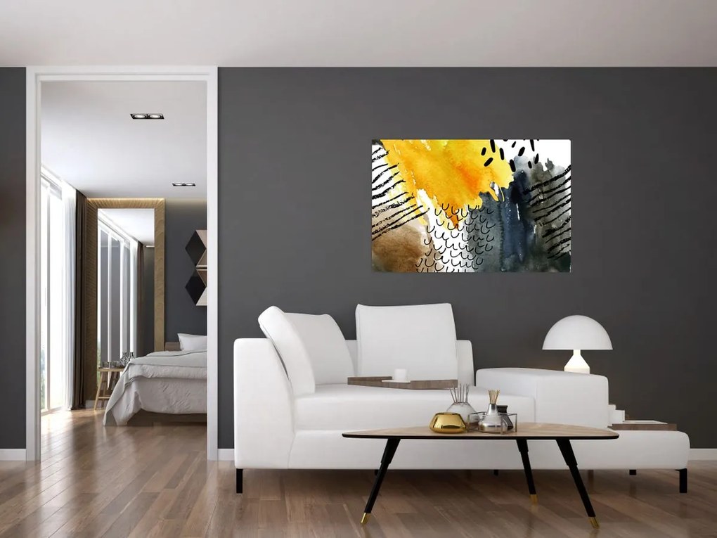 Kép - Absztrakt akvarell (90x60 cm)