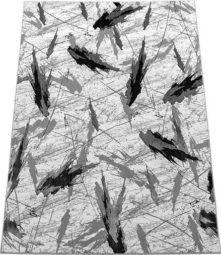 Szőnyeg 140x190 Szürke-ezüst Modern Nappali Hálószoba Puha