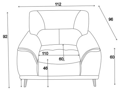 LIVORNO szürke fotel