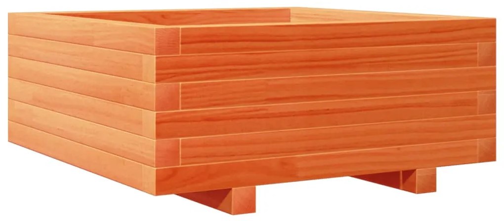 vidaXL viaszbarna tömör fenyőfa kerti virágláda 60 x 60 x 26,5 cm