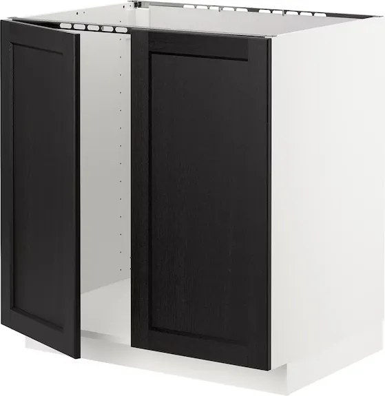 Ikea Módszer Mosogató alatti szekrény/2 ajtós fehér/Lerhytta