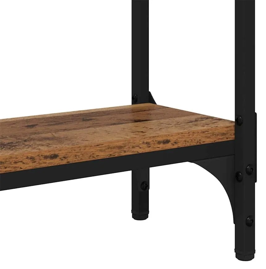 Konzolasztal Régi fa 75 x 22.5 x 75 cm Műgyanta fa és Fém