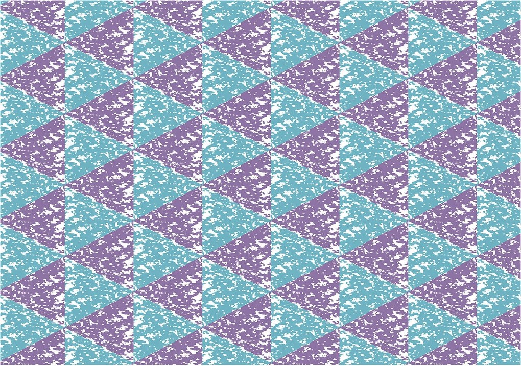 Fotótapéta Geometria Rombuszok és háromszögek Kék-Levendula 312x219 +ragasztó