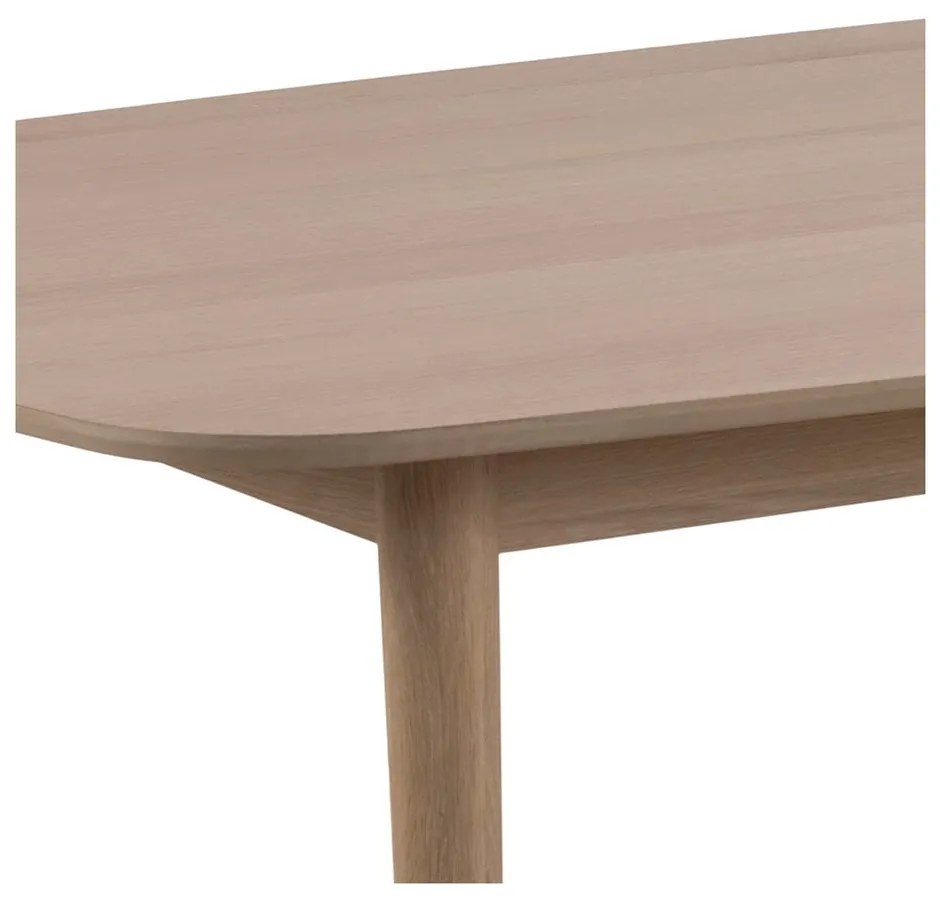 Bővíthető étkezőasztal tölgyfa dekoros asztallappal 210x100 cm Aston - Actona