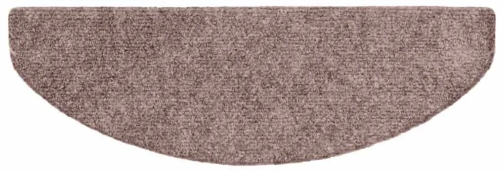 5 db öntapadós lépcsőszőnyeg 65 x 21 x 4 cm világosbarna félkör alakú nagy