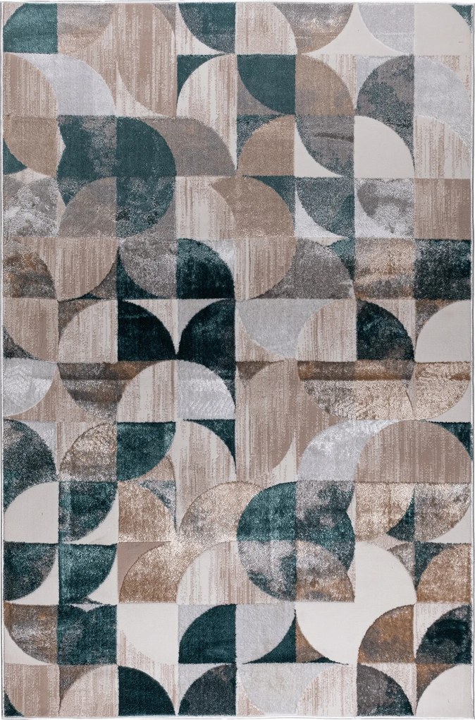 Modern Szőnyeg Nappaliba Nagy Reno 160x230 Geometrikus Színes Puha