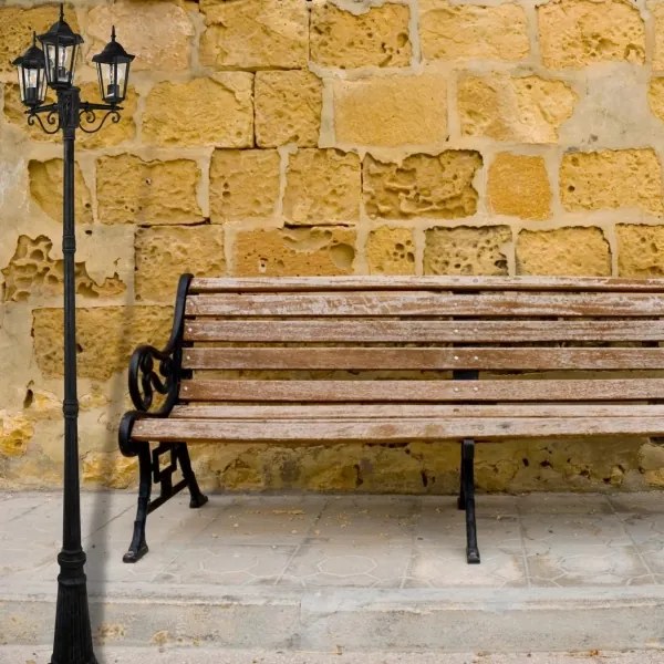 Kültéri lámpa 3xE27/20W/230V IP43 2,58 m fekete