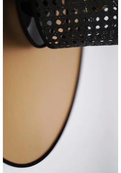 Duolla - Fali lámpa TOKYO RATTAN 1xE27/15W/230V átm. 50 cm arany/fekete