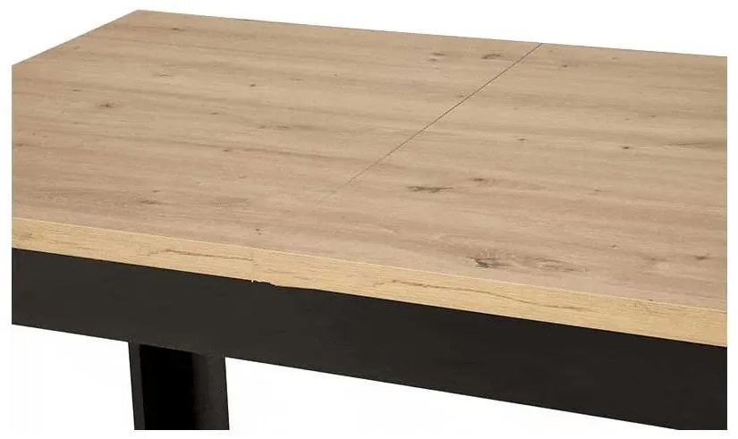 Aseado étkezőasztal, artisan tölgy / fekete