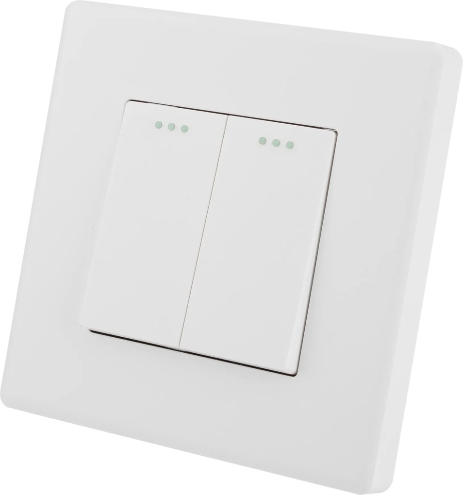 Dupla Klasszikus Fehér Ki/Be Kapcsoló Szett Kerettel Miuun Leo